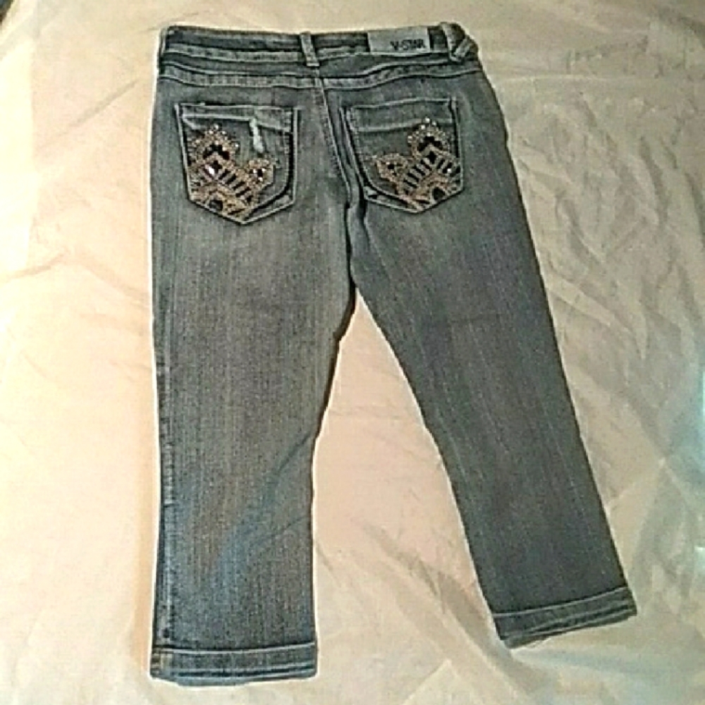 Vanilla Starr Capris with Embellished Pockets